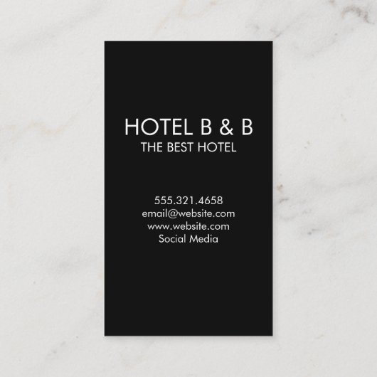 Bed en Breakfast / Linnen Patroon Visitekaartje (Achterkant)