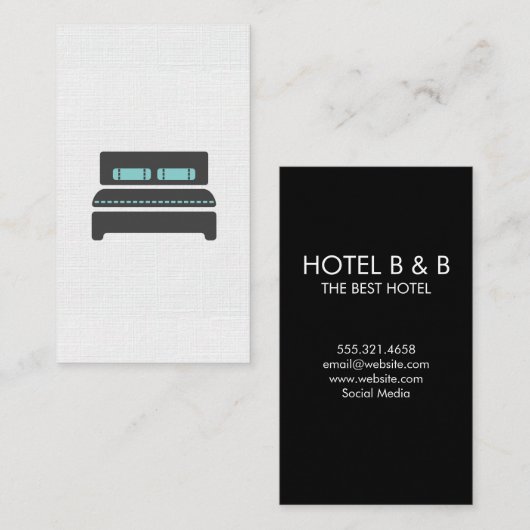 Bed en Breakfast / Linnen Patroon Visitekaartje (Voorkant / Achterkant)