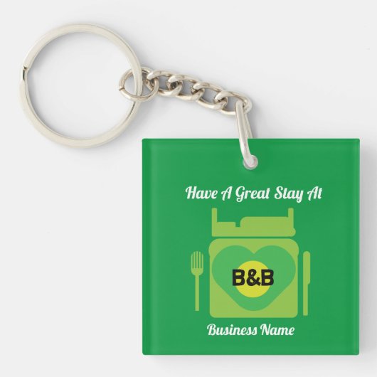 Bed En Ontbijt Cadeaus En Promoties Sleutelhanger (Voorkant)