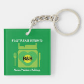 Bed En Ontbijt Cadeaus En Promoties Sleutelhanger (Achterkant)