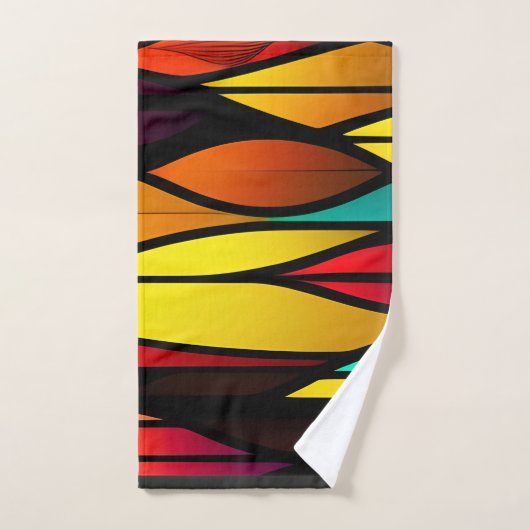 Bed Glas in lood cattails Mozaïek Patroon Bad Handdoek (Handdoek)