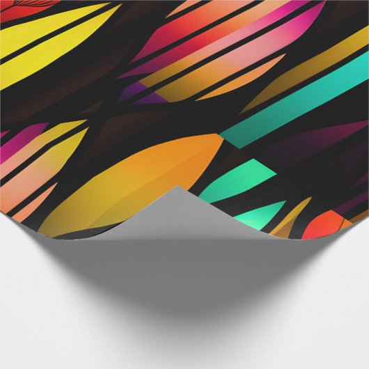 Bed Glas in lood cattails Mozaïek Patroon Cadeaupapier (Hoek)