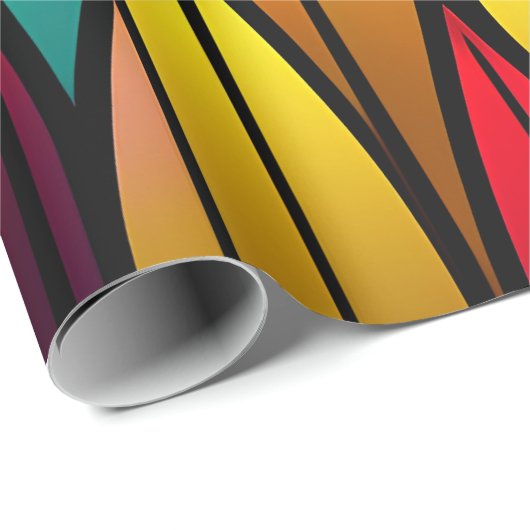 Bed Glas in lood cattails Mozaïek Patroon Cadeaupapier (Rol Hoek)