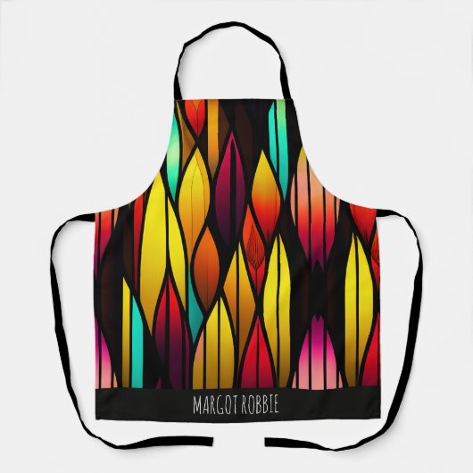 Bed Glas in lood cattails Mozaïek Patroon Schort (Voorkant)