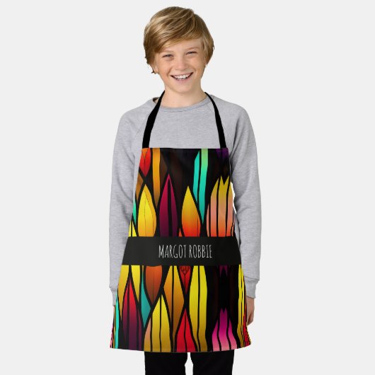 Bed Glas in lood cattails Mozaïek Patroon Schort (Gedragen)