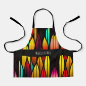 Bed Glas in lood cattails Mozaïek Patroon Schort (Voorkant)