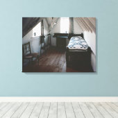 Bed, handdoek, ontworpen door Ford Madox Brown Canvas Afdruk (Insitu (Houten vloer))