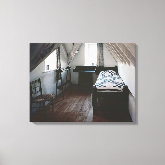 Bed, handdoek, ontworpen door Ford Madox Brown Canvas Afdruk (Voorkant)