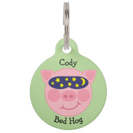 Bed hog pet ID label Huisdierpenning