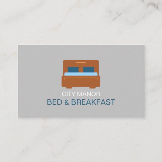 Bed Logo, Bed & Breakfast Accommodatie Visitekaartje (Voorkant)