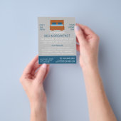 Bed Logo, Bed & Ontbijt de Accommodatie Advert Flyer (Hand)