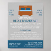 Bed Logo, Bed & Ontbijt de Accommodatie Advert Poster (Voorkant)