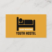 Bed Logo, Hostel Accommodatie Business Klantenkaartje (Achterkant)