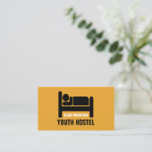 Bed Logo, Hostel Accommodatie Visitekaartje (Staand voorkant)
