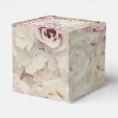 Bed met Rozen Wedding 2-inch feor Boxes Bedankdoosjes (Achterkant)