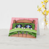 Bed Mice Do Exist - het Wenskaart van de Kat Kaart (Gele Bloem)