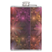 Bed Of Flowers Colorful Shiny Abstract Fractal Art Heupfles (Achterkant)