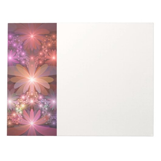Bed Of Flowers Colorful Shiny Abstract Fractal Art Notitieblok (Voorkant)