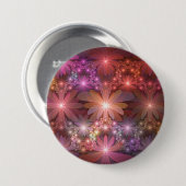 Bed Of Flowers Colorful Shiny Abstract Fractal Art Ronde Button 7,6 Cm (Voorkant /achterkant)