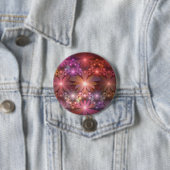 Bed Of Flowers Colorful Shiny Abstract Fractal Art Ronde Button 7,6 Cm (In situ)