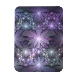 Bed of Flowers Trendy Shiny Abstract Fractal Art Magneet