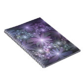 Bed of Flowers Trendy Shiny Abstract Fractal Art Notitieboek (Rechterzijde)