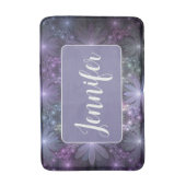 Bed of Flowers Trendy Shiny Abstract Fractal Name Badmat (Voorkant Verticaal)