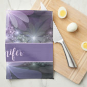 Bed of Flowers Trendy Shiny Abstract Fractal Name Theedoek (Quarter Fold)