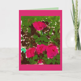 Bed of Roses Greeting Card Kaart