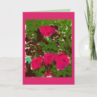 Bed of Roses Greeting Card Kaart