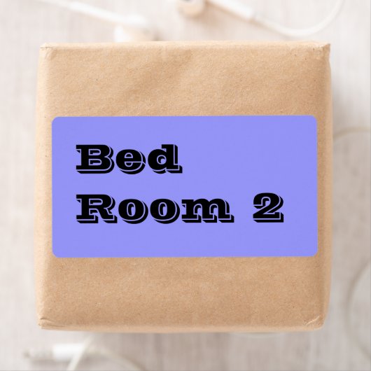 Bed Room 2 Moving Labels in Bleek blauw (Insitu)