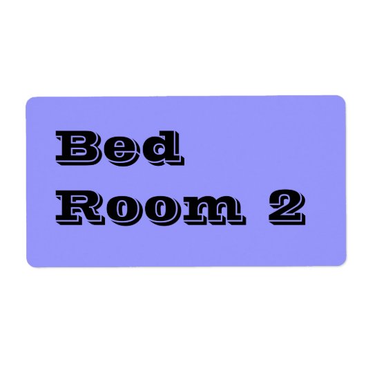 Bed Room 2 Moving Labels in Bleek blauw (Voorkant)