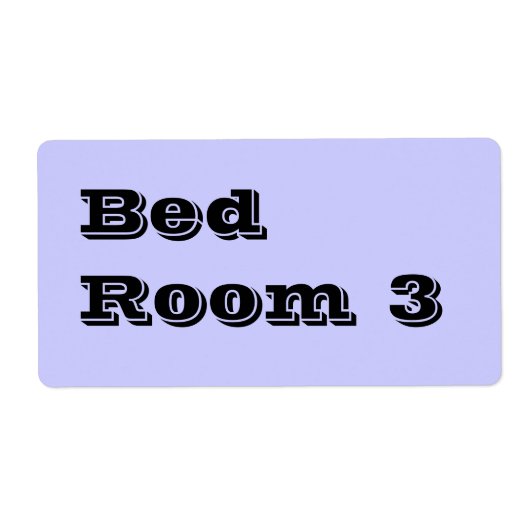 Bed Room 3 Moving Labels in Extra lichtblauw (Voorkant)