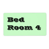 Bed Room 4 Moving Labels in bleek groen (Voorkant)