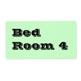 Bed Room 4 Moving Labels in bleek groen