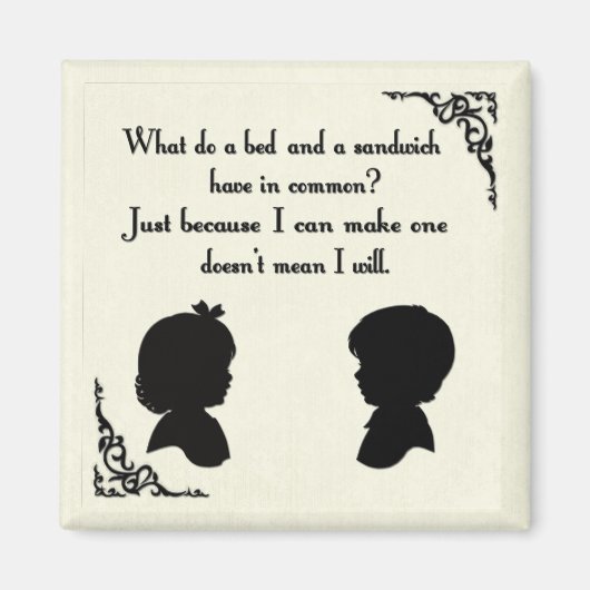 Bed & Sandwich Debacle Magnet (Voorkant)