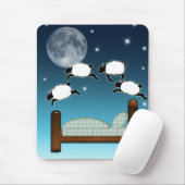 Bed, Sky, en tellende schapen bij nacht Muismat (Met muis)