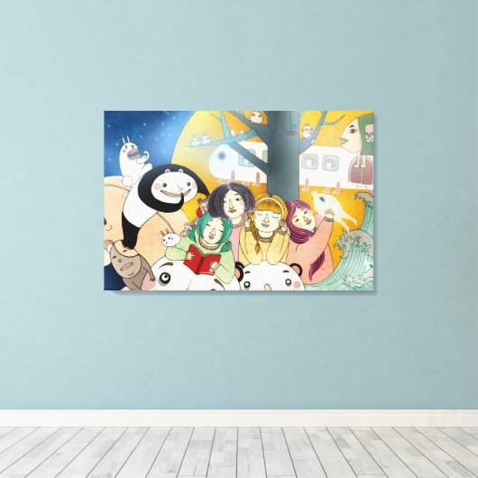 Bed time Story 2013 Canvas Afdruk (Insitu (Houten vloer))