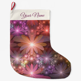 Bed van bloemen, kleurrijke Abstracte fractale kun Grote Kerstsok