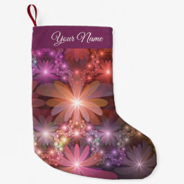 Bed van bloemen, kleurrijke Abstracte fractale kun Kleine Kerstsok