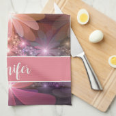 Bed van bloemen, kleurrijke Abstracte fractale kun Theedoek (Quarter Fold)