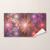 Bed van bloemen kleurrijke, dunne Abstracte fracta Bad Handdoek (Handdoek)