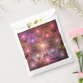 Bed van bloemen kleurrijke, dunne Abstracte fracta Bedankzakje (Gezegeld)