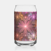 Bed van bloemen kleurrijke, dunne Abstracte fracta Blikvorm Glas (Voorkant)