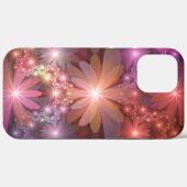 Bed van bloemen kleurrijke, dunne Abstracte fracta Case-Mate iPhone Case (Achterkant (horizontaal))