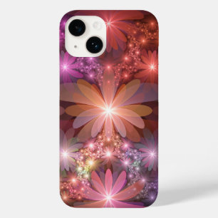 Bed van bloemen kleurrijke, dunne Abstracte fracta Case-Mate iPhone 14 Hoesje