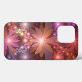 Bed van bloemen kleurrijke, dunne Abstracte fracta Case-Mate iPhone Case (Achterkant (horizontaal))