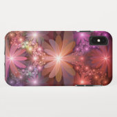 Bed van bloemen kleurrijke, dunne Abstracte fracta Case-Mate iPhone Case (Achterkant (horizontaal))