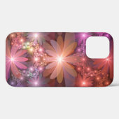 Bed van bloemen kleurrijke, dunne Abstracte fracta Case-Mate iPhone Case (Achterkant (horizontaal))