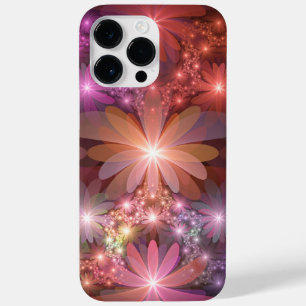 Bed van bloemen kleurrijke, dunne Abstracte fracta Case-Mate iPhone 14 Pro Max Hoesje